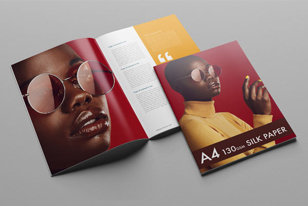 Our A4 stapled brochures, ideal for catalogues and workbooks. Our A4 brochure is printed full colour on to 130gsm silk paper. To ensure that we are delivering the highest quality finish, there is a maximum amount of pages that we are able to offer Stapled Brochures.